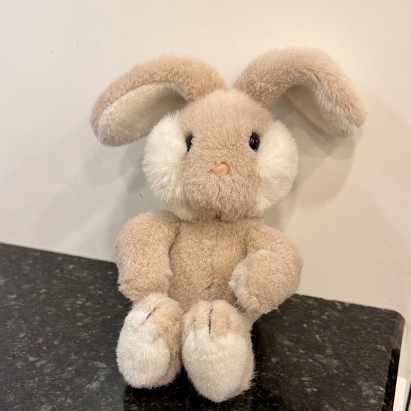 Gund Other - Vintage 1984 Gund Tan and White Bunny Rabbit Plush Stuffed Animal 10”
